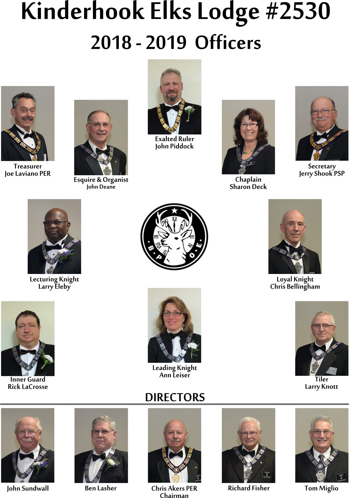 Kinderhook Elks – 2016-17 Officers