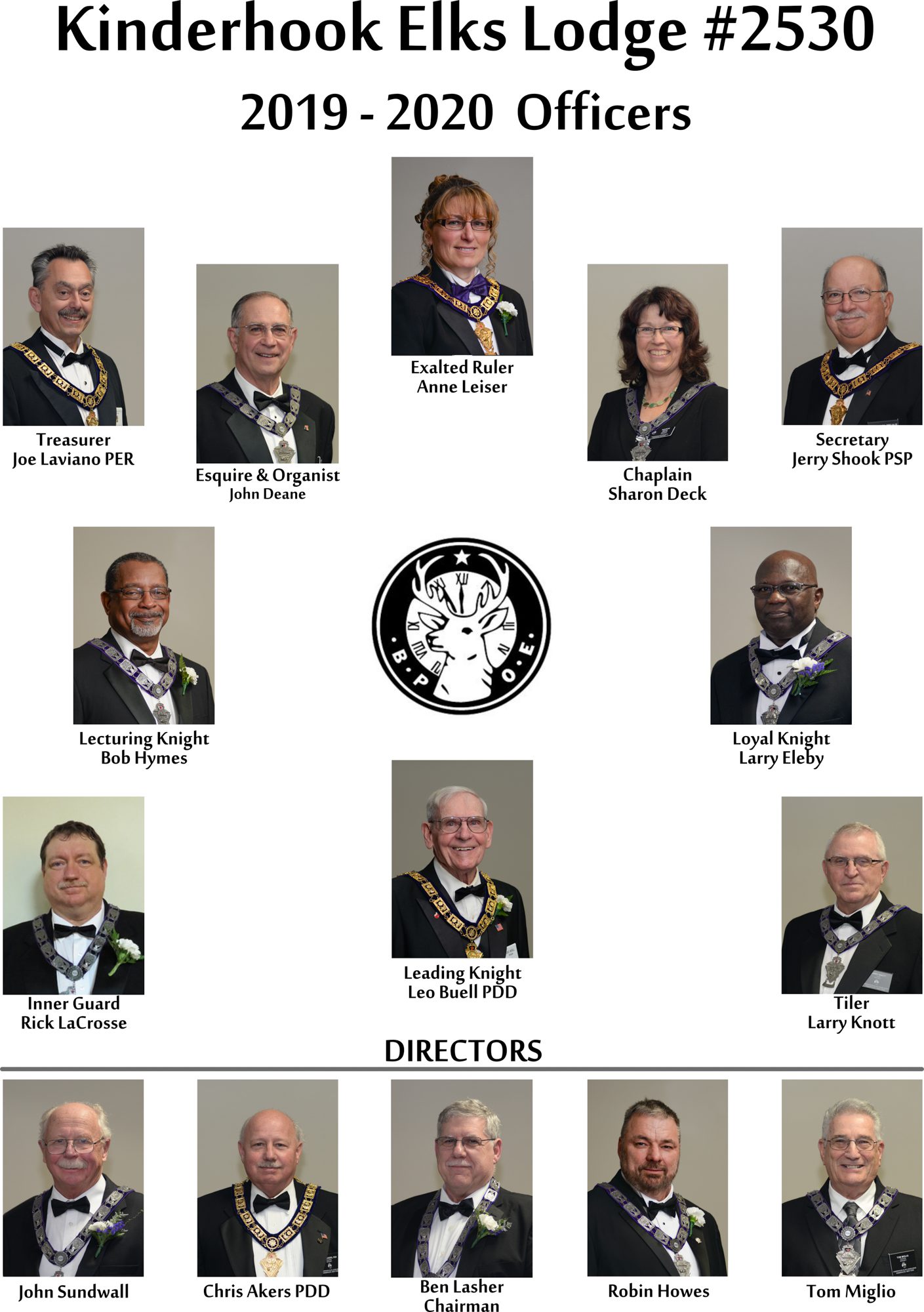Kinderhook Elks – 2016-17 Officers