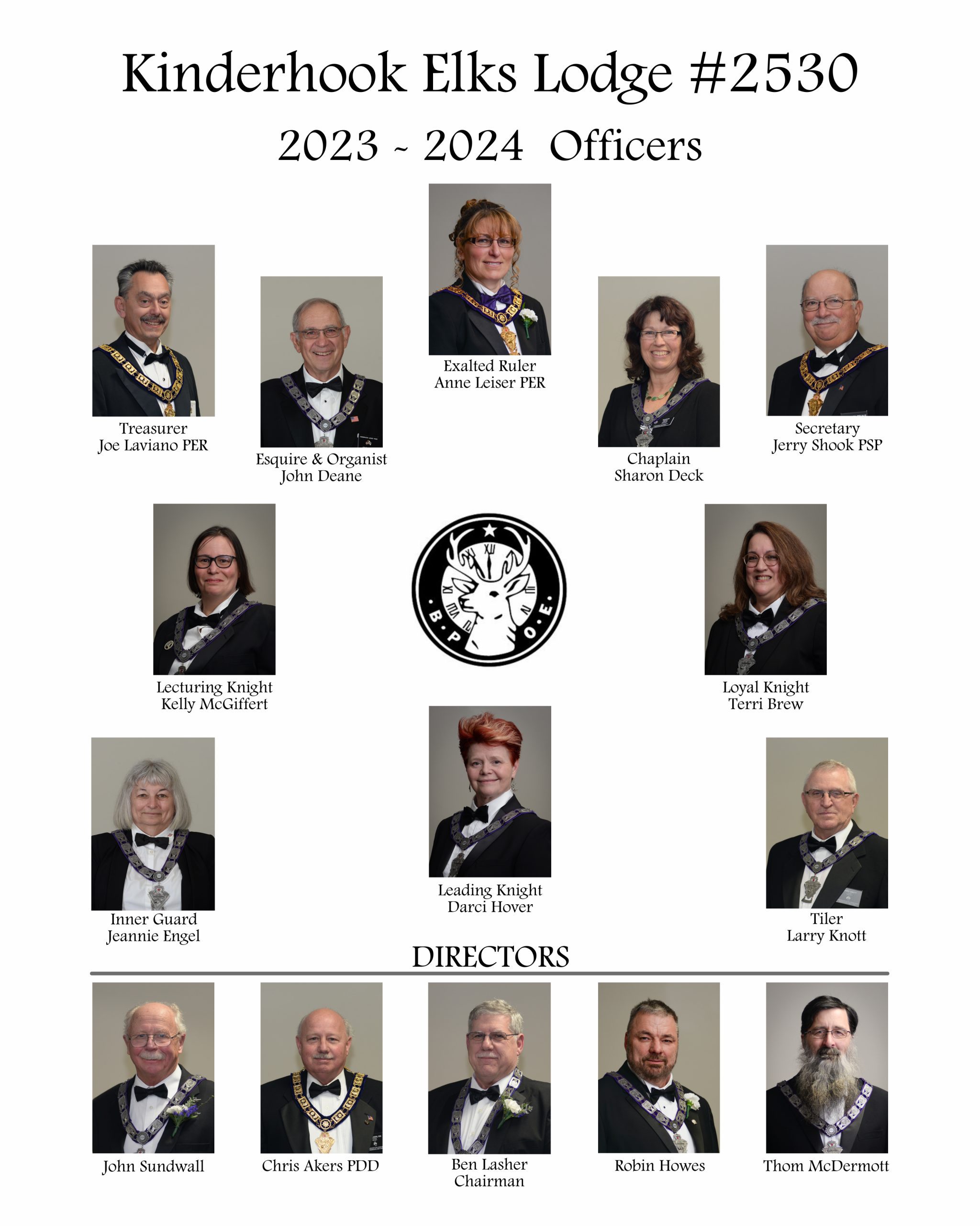 Kinderhook Elks – 2016-17 Officers