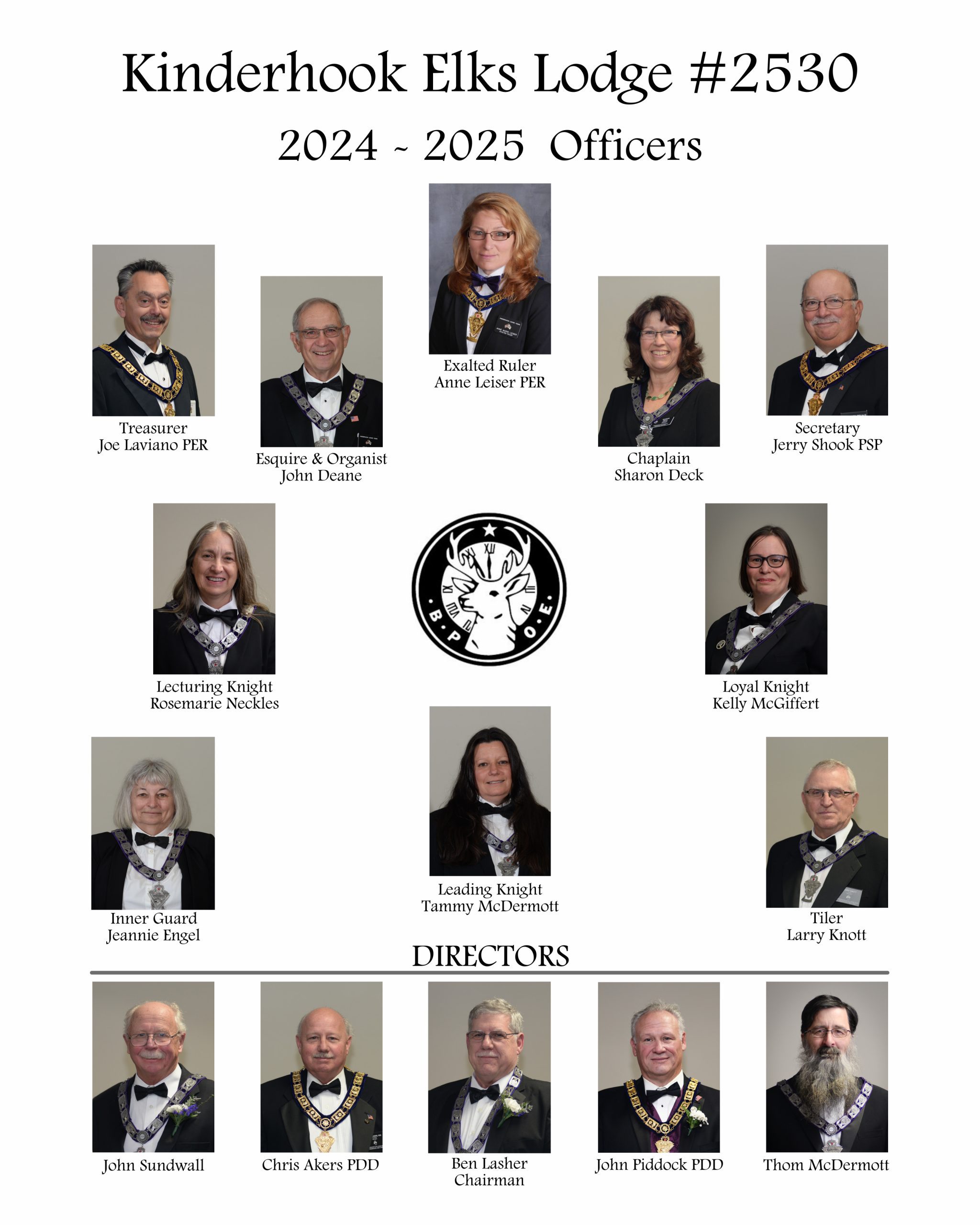 Kinderhook Elks – 2016-17 Officers